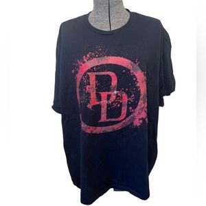 Marvel Daredevil Logo Splatter graphic t-shirt- Men's Size @2XL